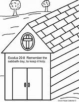 Sabbath Coloring Remember Holy Keep Commandments Ten Commandment Kids Exodus Pages sketch template
