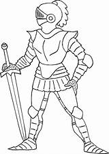 Coloring Knight Coloringsky Pages sketch template