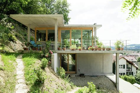house   slope gian salis architect archdaily