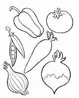 Vegetables Coloring Vegetable Pages Fruits Kids Colouring Fruit Drawing Color Printable Basket Food Cornucopia Worksheet Worksheets Different Kinds Print Veggies sketch template