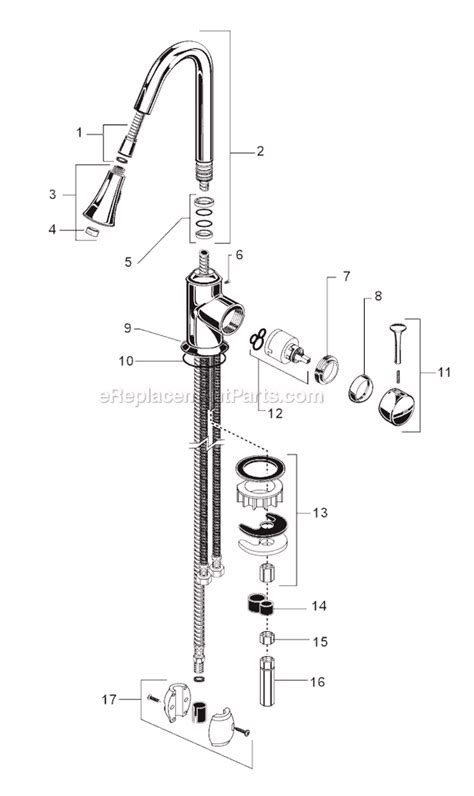 aquasource kitchen faucet parts diagram alternator