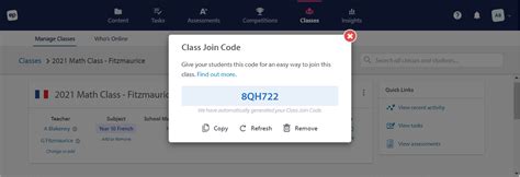 creating class join codes   classes ep