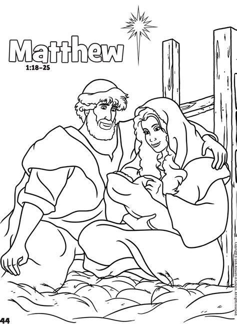 matthew  peter asks coloring pages