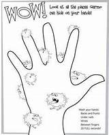 Germs Hand Kids Germ Coloring Pages Washing Preschool Activities Hygiene Worksheets Health Printables Lessons Activity Des Mains Worksheet Microbes Hands sketch template