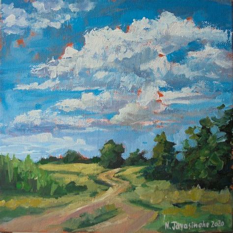 cloudy sky painting  cloudy sky oil painting