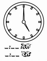 Clock Pages Five Coloring sketch template