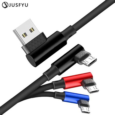 micro usb cable  degree bending charging cable   type  bent charge data cord quick