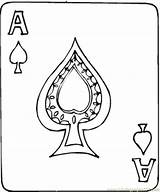 Ace Spades Coloring Pages Cards Printable Deck Color Playing Hearts Supercoloring Poker Template Categories Print sketch template