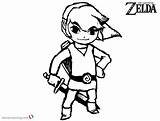 Coloring Zelda Link Legend Pages Sketch Printable Kids sketch template
