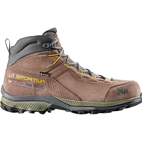 la sportiva tx hike mid leather gtx hiking boot  brown  men lyst