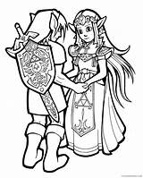 Zelda Coloring Pages Link Coloring4free Related Posts sketch template