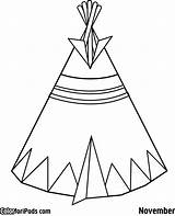 Teepee Coloring Pages Pee Tee Tent Tipi Printable Drawing Kokopelli Preschool Template Tipis Indian Color Worksheets Native American Clipart Getdrawings sketch template
