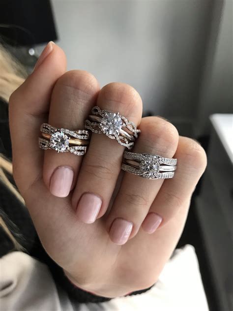 How To Wear Your Wedding And Engagement Rings Twobirch Style