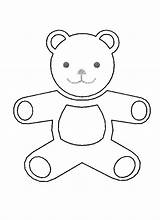 Bear Teddy Outline Coloring Pages Holidays Puppet Coloringsky Template sketch template