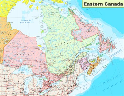 map   east coast  canada great lakes map