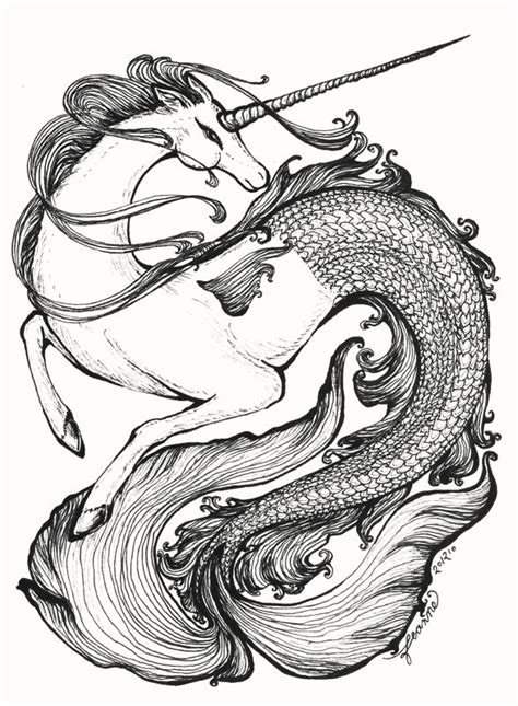 mer unicorn  feanne unicorn tattoos unicorn art unicorn