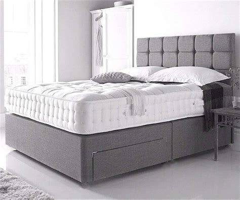 ft small double divan beds  mattress  headboard  drawerson   side amazonco