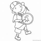 Drum Caillou Coloring Pages Playing Xcolorings 1000px 69k Resolution Info Type  Size sketch template