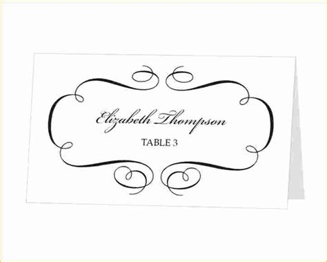 place card template   fresh place cards template word