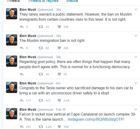 elon musk accidentally tweets immigration ban     deletes