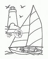 Coloring Lighthouse Pages Sailboat Simple Kids Printable Drawing Transportation Getcolorings Adult Choose Board Print Getdrawings sketch template