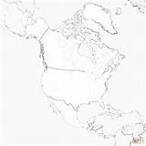America Coloring North Map Pages Maps Countries Supercoloring Printable American Drawing Categories sketch template