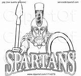 Trojan Spartan Gladiator Atstockillustration sketch template