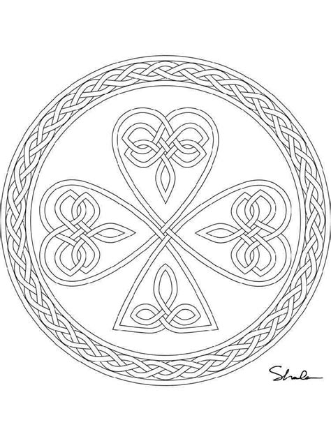 celtic knot coloring pages  adults  printable celtic knot