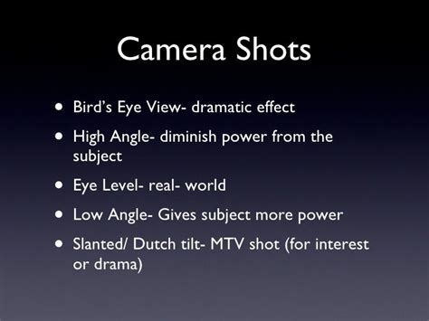shot types