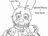 Bonnie Drawing Colouring Pages Golden Nights Five Withered Freddys Bunny Trending Days Last Getdrawings sketch template