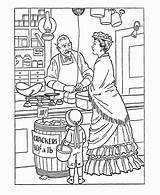 Coloring Pages Early American Colonial Jobs Life History Usa Pioneer Printables Color America Sheets Adult Chuck Wagon Occupations Colouring Trades sketch template