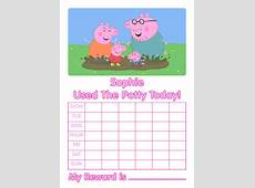 Personalised Peppa Pig Potty Training Reward Chart