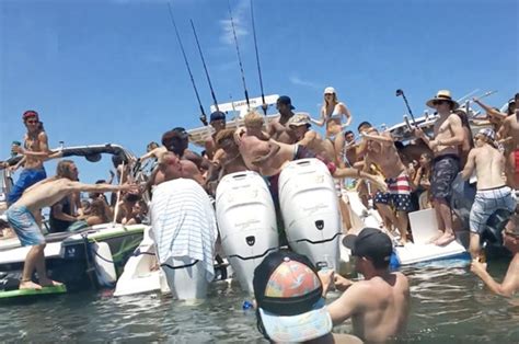 Huge Boat Party Sees Boozy Lads Fight And Bikini Girls Party Daily Star