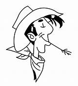 Lucky Luke Coloring Pages Colouring Sketch Cartoon Source Kids Template Books Mass sketch template