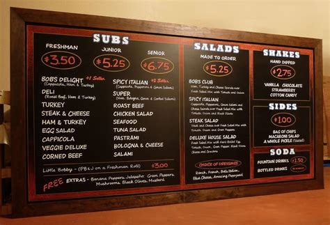 chalk menu menu board deli menu ideas