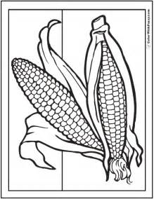 corn coloring page  summer  fall