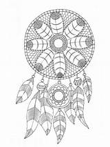 Dream Catcher Coloring Pages Printable Adults Adult sketch template