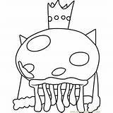 Coloring Jellyfish King Squarepants Spongebob Pages Coloringpages101 sketch template