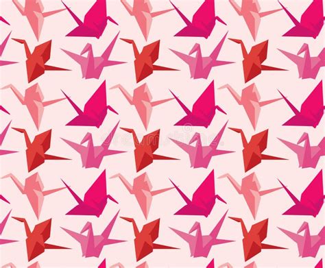 japanese paper crane pattern stock vector illustration  animal