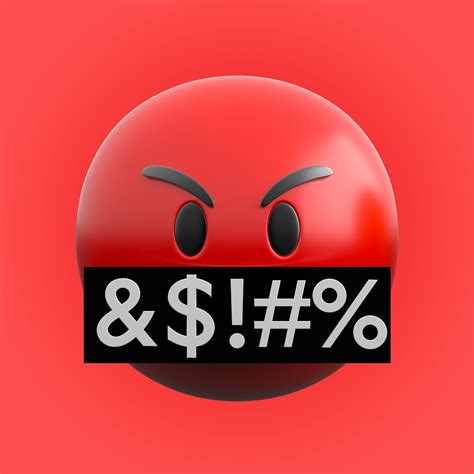 3d Asset Emoji Cussing Or Swearing Cgtrader