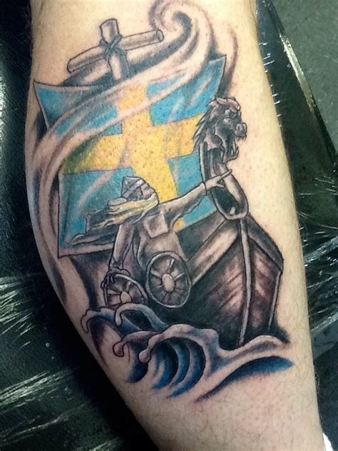 viking ship on forearm t bones tattoos skinscapes ny