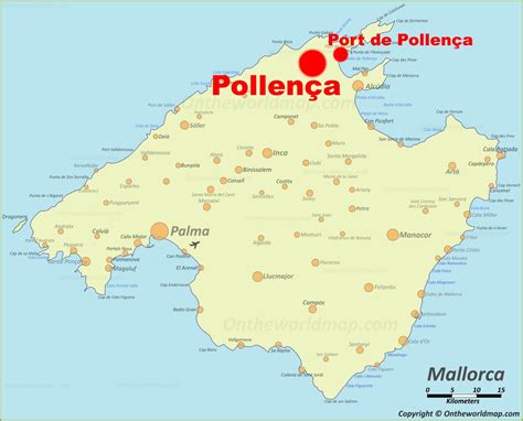 pollenca location   majorca map