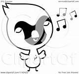 Whistling Cartoon Clipart Chick Baby Cute Cory Thoman Outlined Coloring Vector Whistle 2021 sketch template