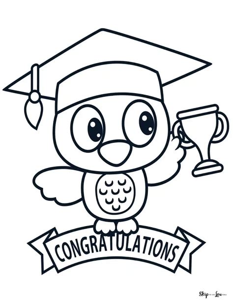 graduation coloring pages owl coloring pages congratulations