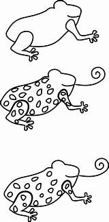 Frogs Coloring Book Clker Clip Large sketch template