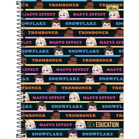 caderno espiral capa dura universitário 1 matéria sex education 80