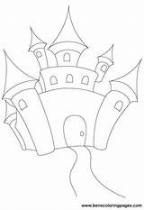 Coloring Castle Fairy Tale Book Benscoloringpages Pages sketch template