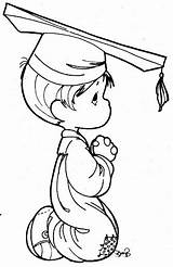 Precious Moments Graduation Coloring Pages Aquí Boy sketch template