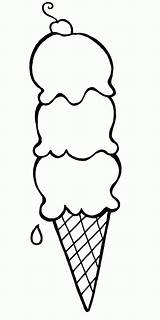 Ice Cream Cone Coloring Pages Color Drawing Summer Melting Mickey Cute Line Print Clipart Mouse Printable Sheets Kids Bulk Clip sketch template
