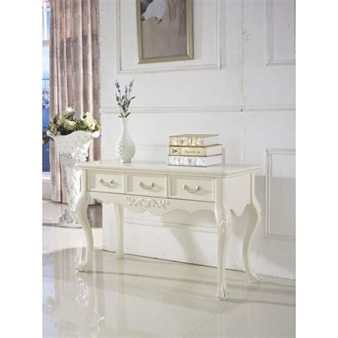 french provincial hall table   drawers  white buy